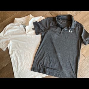 Under Armour boys large lot polo shirts